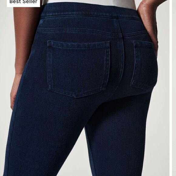 Spanx Jean-ish Ankle Leggings Twilight Blue Size Medium - Picture 4 of 9